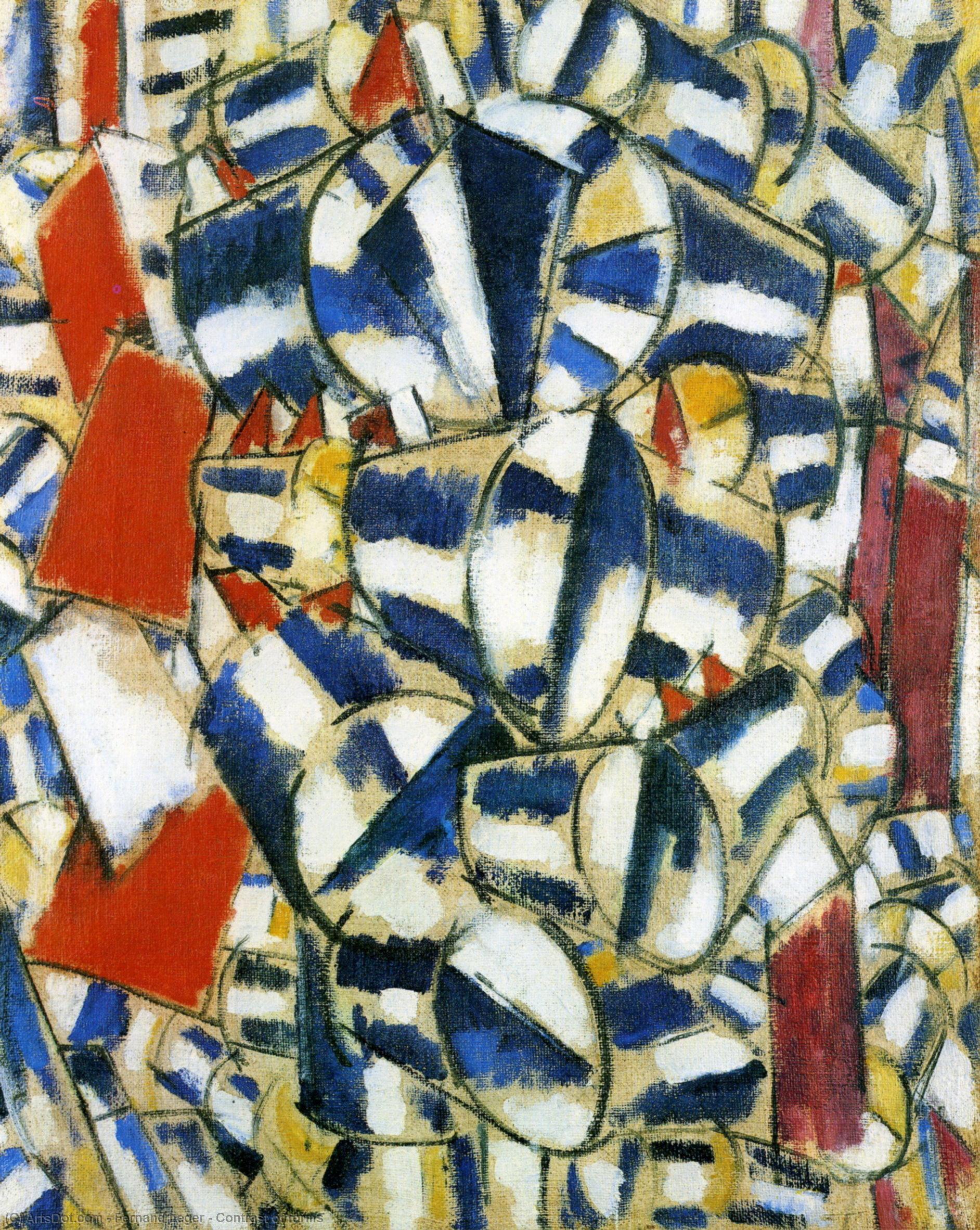 Wikioo.org - The Encyclopedia of Fine Arts - Painting, Artwork by Fernand Leger - Contrast of forms