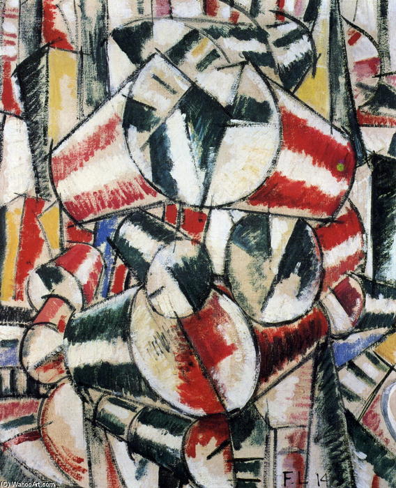 Wikioo.org - The Encyclopedia of Fine Arts - Painting, Artwork by Fernand Leger - Contrast of form