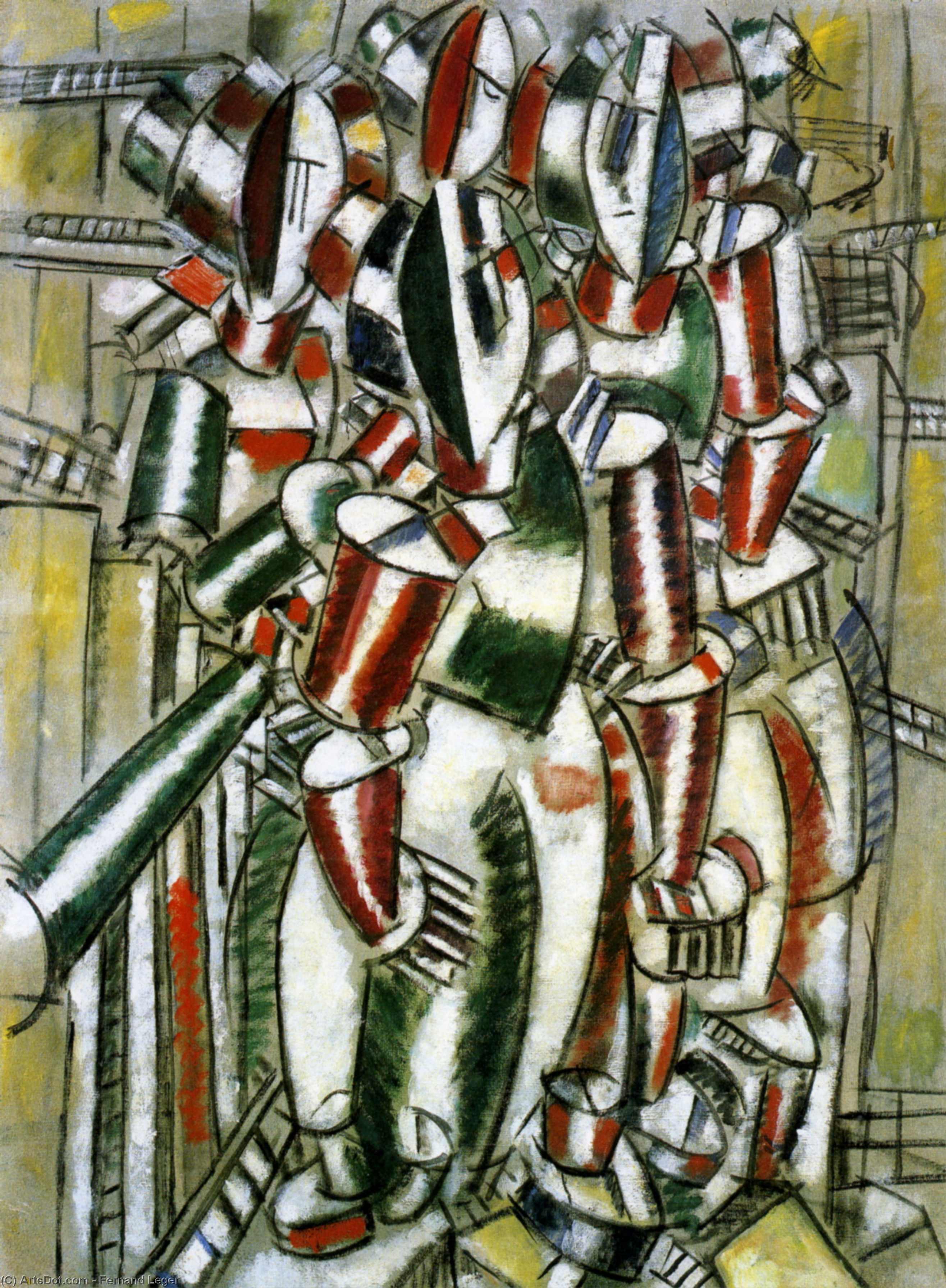 Wikioo.org - The Encyclopedia of Fine Arts - Painting, Artwork by Fernand Leger - The Balcony