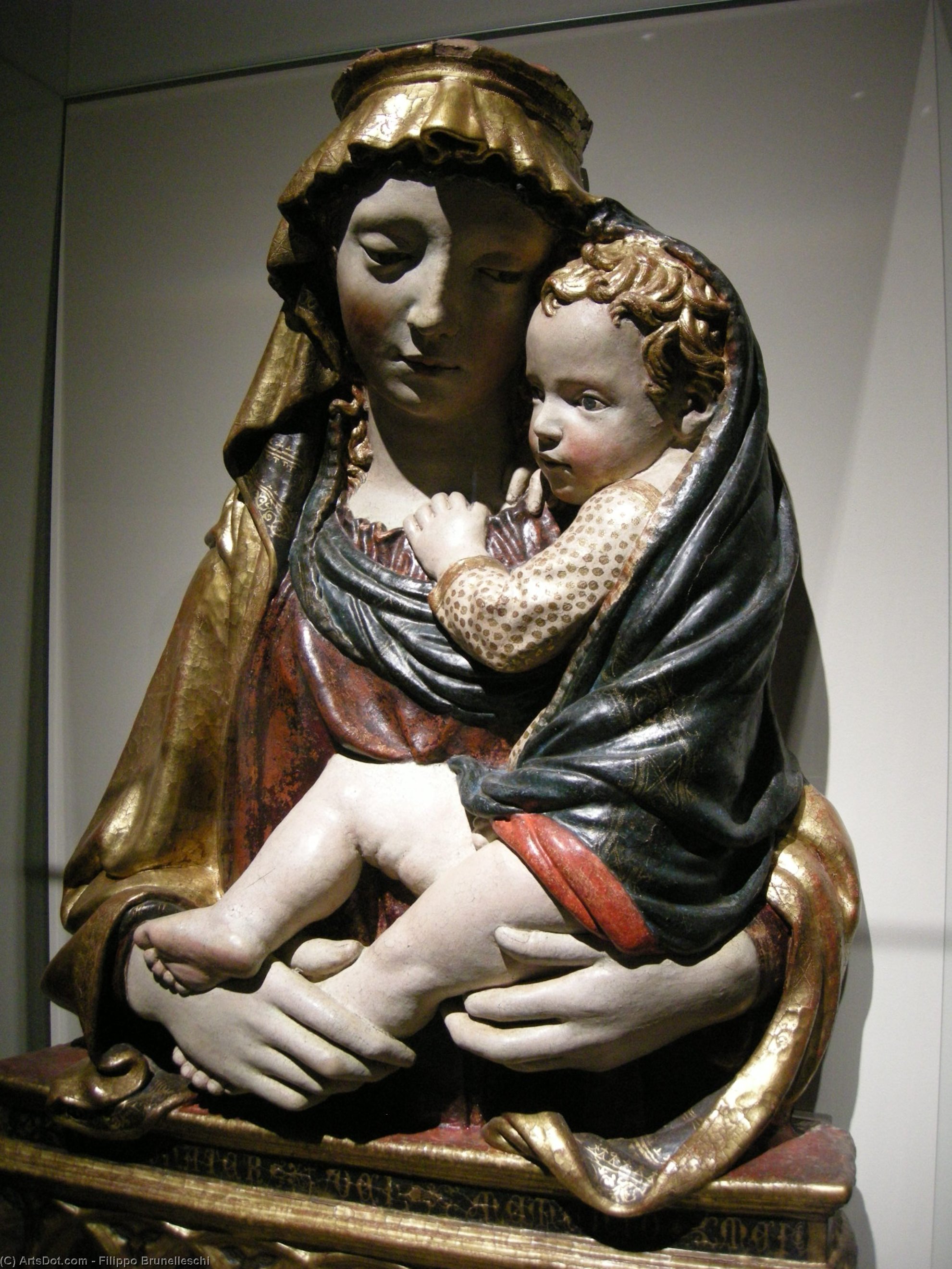 Wikioo.org - The Encyclopedia of Fine Arts - Painting, Artwork by Filippo Brunelleschi - Madonna with Child