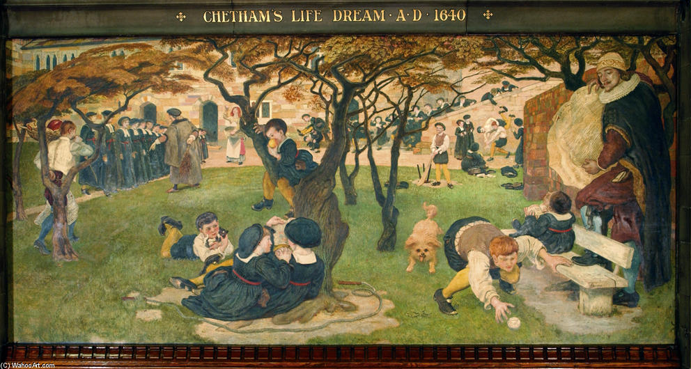 WikiOO.org - Enciclopedia of Fine Arts - Pictura, lucrări de artă Ford Madox Brown - Chetham's Life Dream
