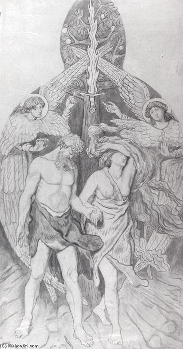 WikiOO.org - Enciklopedija likovnih umjetnosti - Slikarstvo, umjetnička djela Ford Madox Brown - The Expulsion From Eden