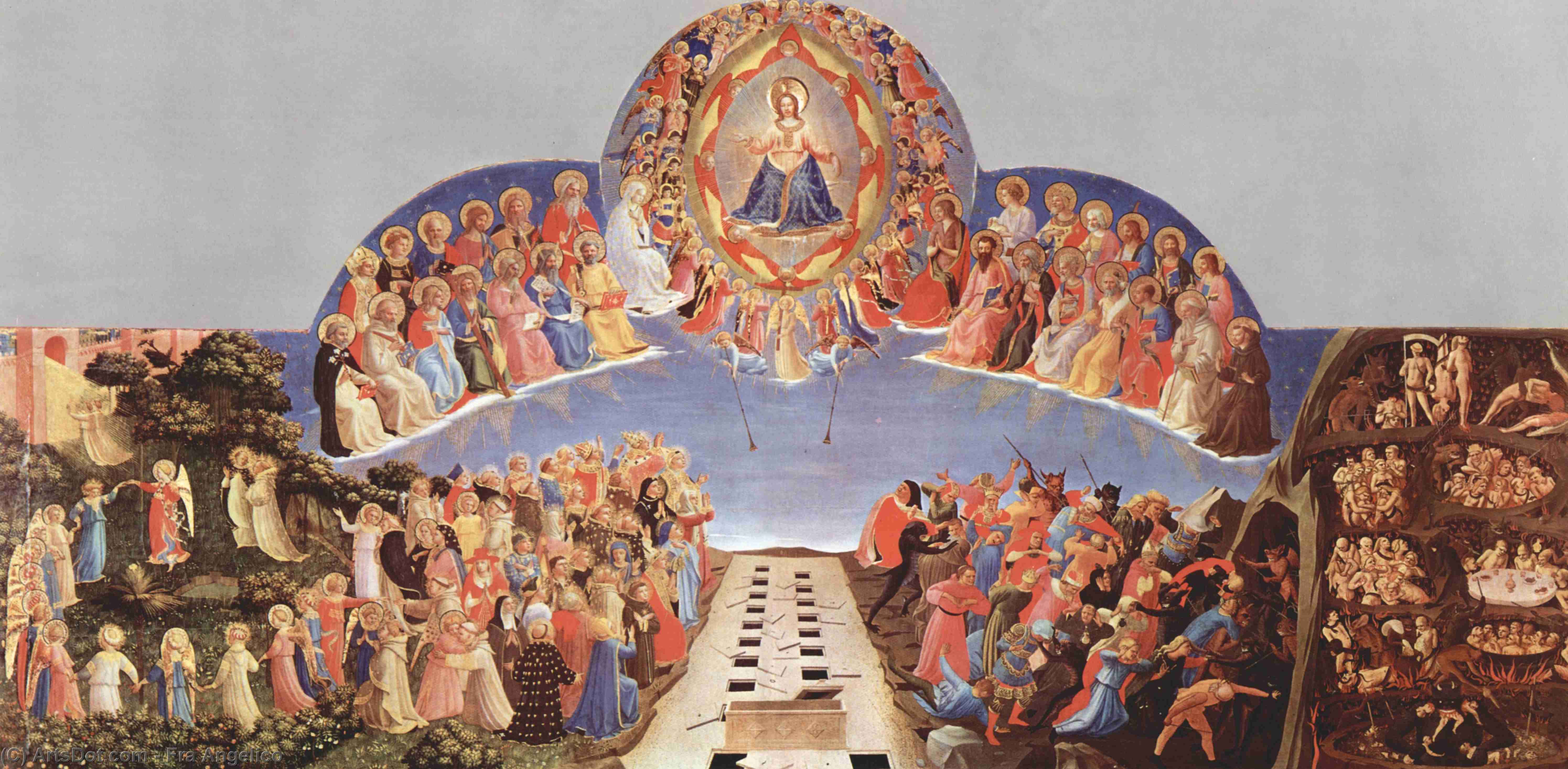 WikiOO.org - Encyclopedia of Fine Arts - Lukisan, Artwork Fra Angelico - Last Judgment