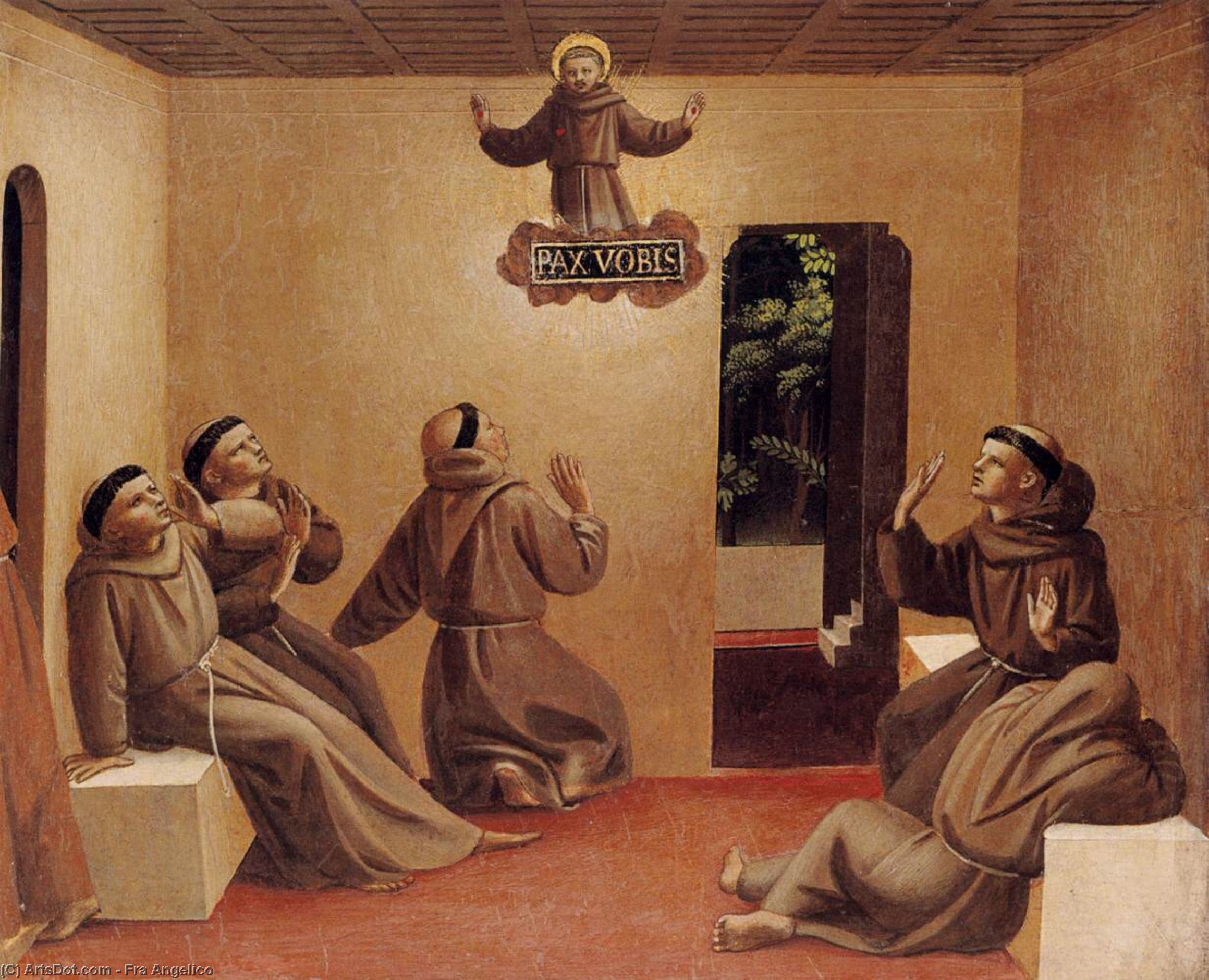 WikiOO.org - אנציקלופדיה לאמנויות יפות - ציור, יצירות אמנות Fra Angelico - Apparition of St Francis at Arles