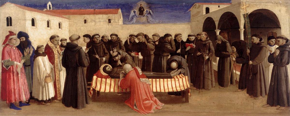 WikiOO.org - Encyclopedia of Fine Arts - Maleri, Artwork Fra Angelico - Lamentation over St Francis