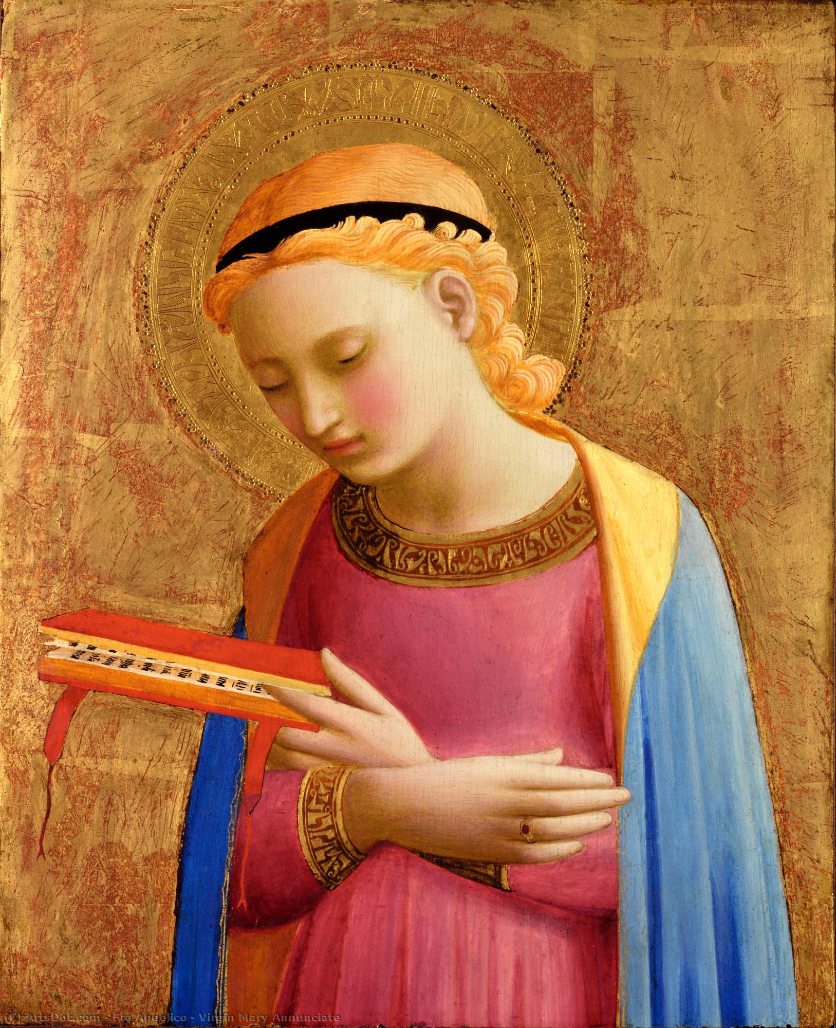 Wikioo.org - The Encyclopedia of Fine Arts - Painting, Artwork by Fra Angelico - Virgin Mary Annunciate