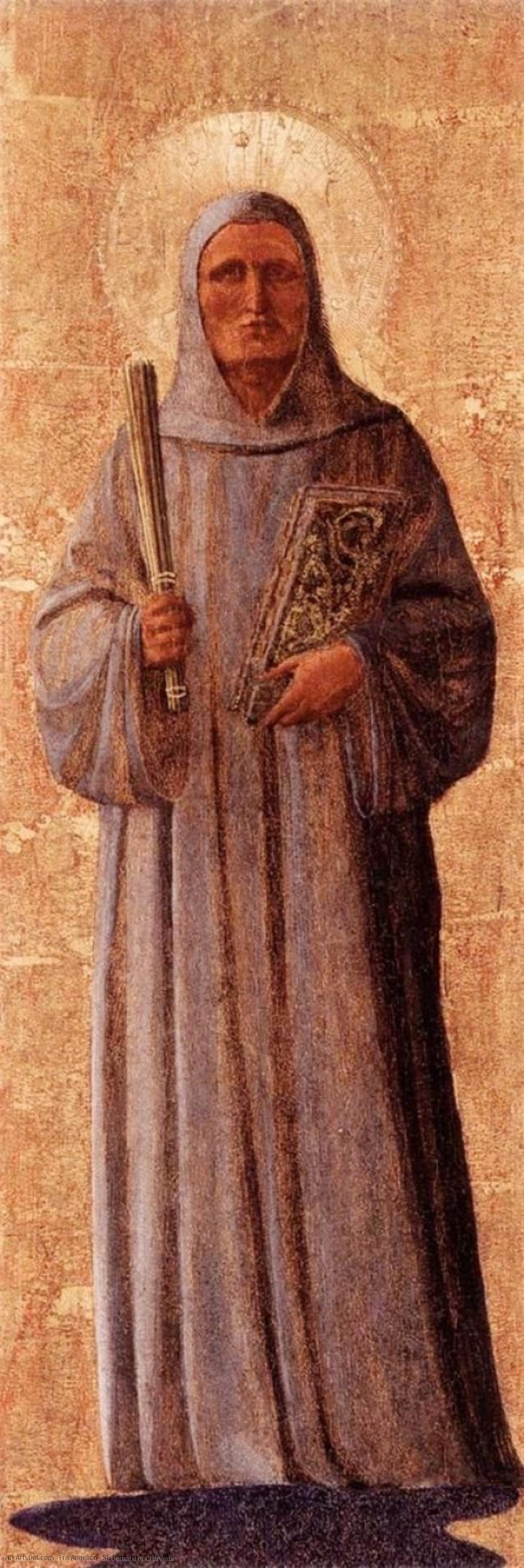 Wikioo.org – L'Enciclopedia delle Belle Arti - Pittura, Opere di Fra Angelico - San bernardo di  Chiaravalle