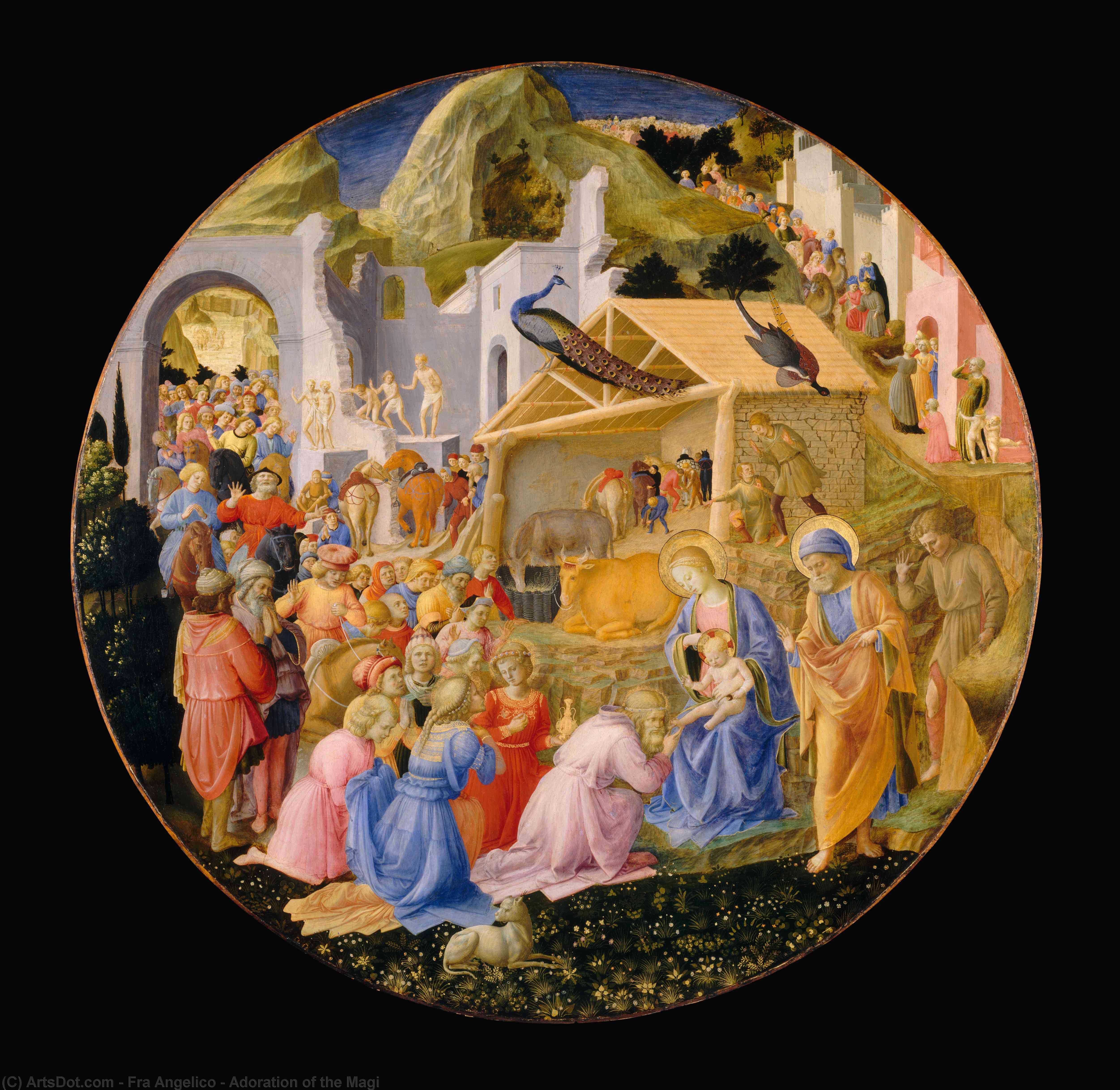 Wikioo.org – La Enciclopedia de las Bellas Artes - Pintura, Obras de arte de Fra Angelico - la Adoración de los Magos