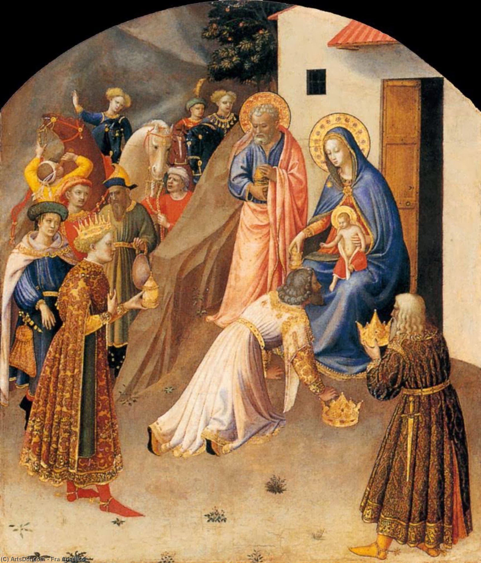 WikiOO.org - Енциклопедія образотворчого мистецтва - Живопис, Картини
 Fra Angelico - Adoration of the Magi