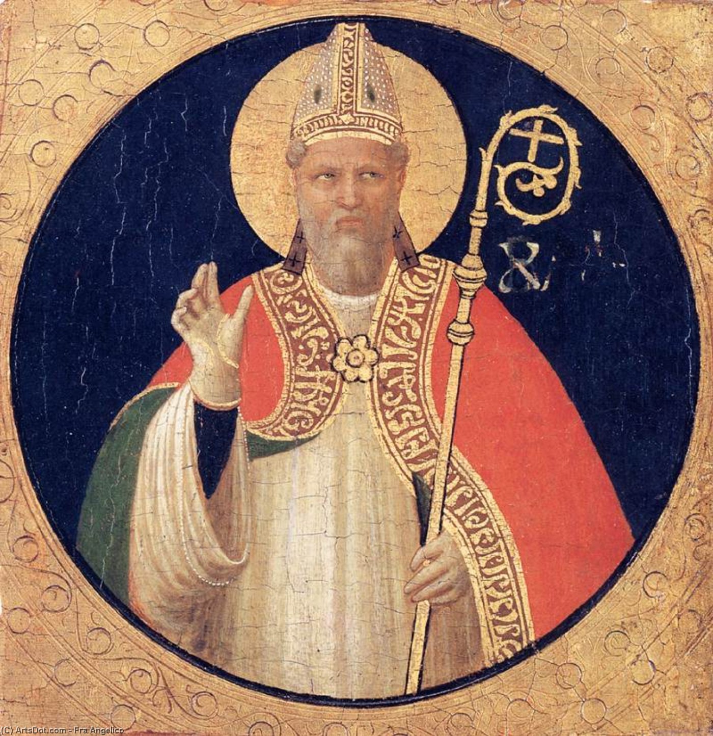 WikiOO.org - Enciclopedia of Fine Arts - Pictura, lucrări de artă Fra Angelico - A Bishop Saint