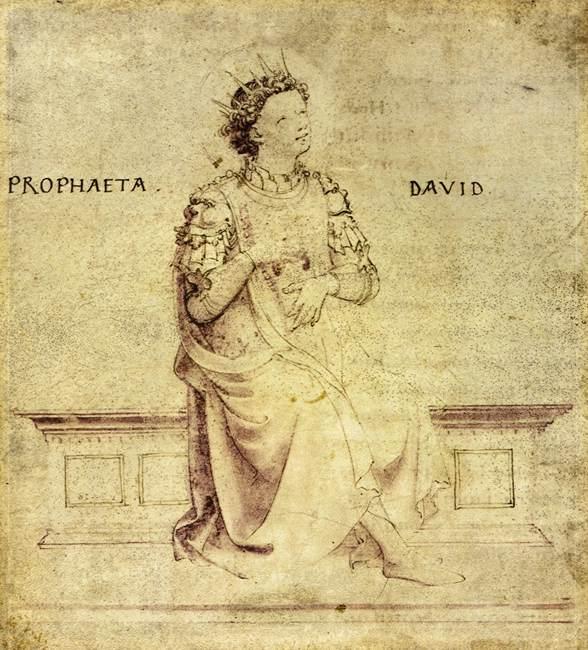 WikiOO.org - Encyclopedia of Fine Arts - Lukisan, Artwork Fra Angelico - King David Playin a Psaltery