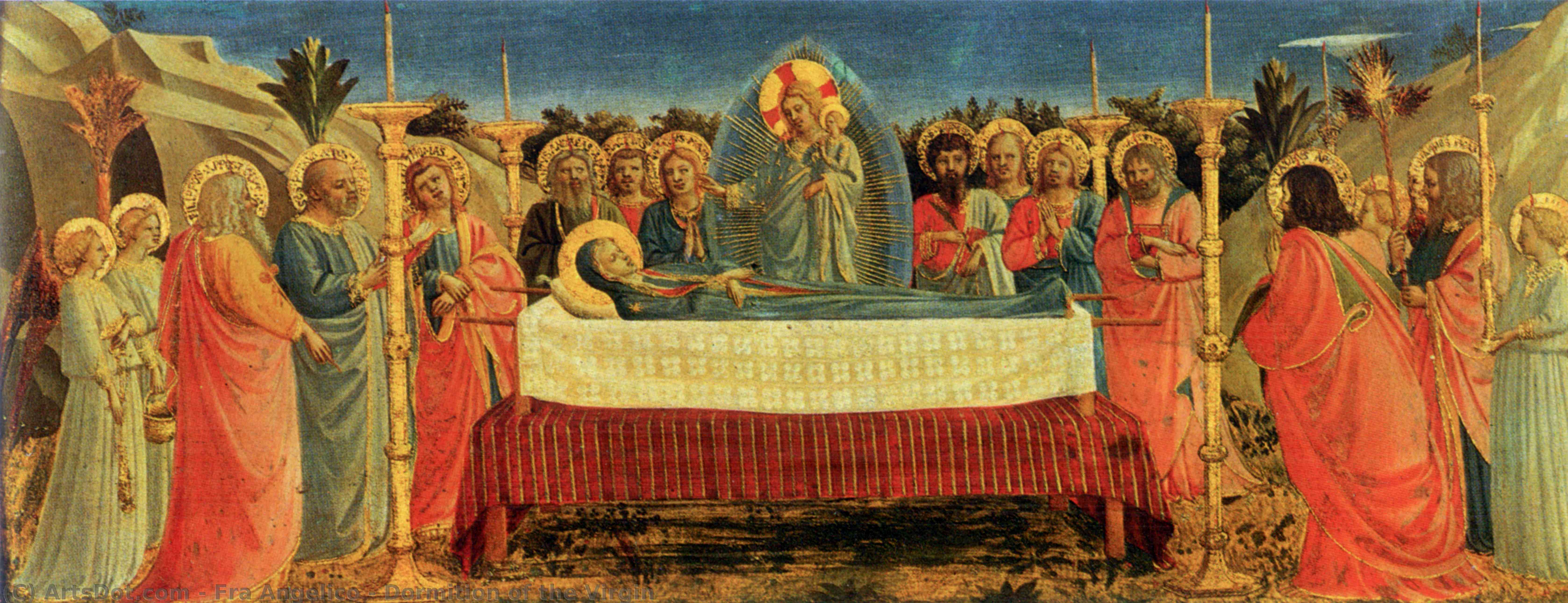 Wikioo.org – L'Encyclopédie des Beaux Arts - Peinture, Oeuvre de Fra Angelico - La dormition de  la  vierge