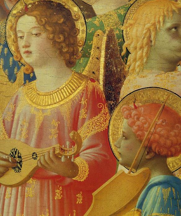 Wikioo.org – La Enciclopedia de las Bellas Artes - Pintura, Obras de arte de Fra Angelico - coronación de la virgen Detalle