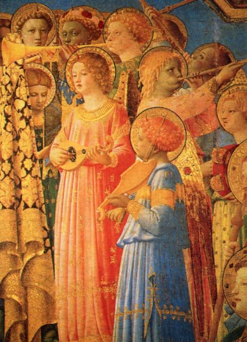 Wikioo.org - Encyklopedia Sztuk Pięknych - Malarstwo, Grafika Fra Angelico - Coronation of the Virgin (detail)