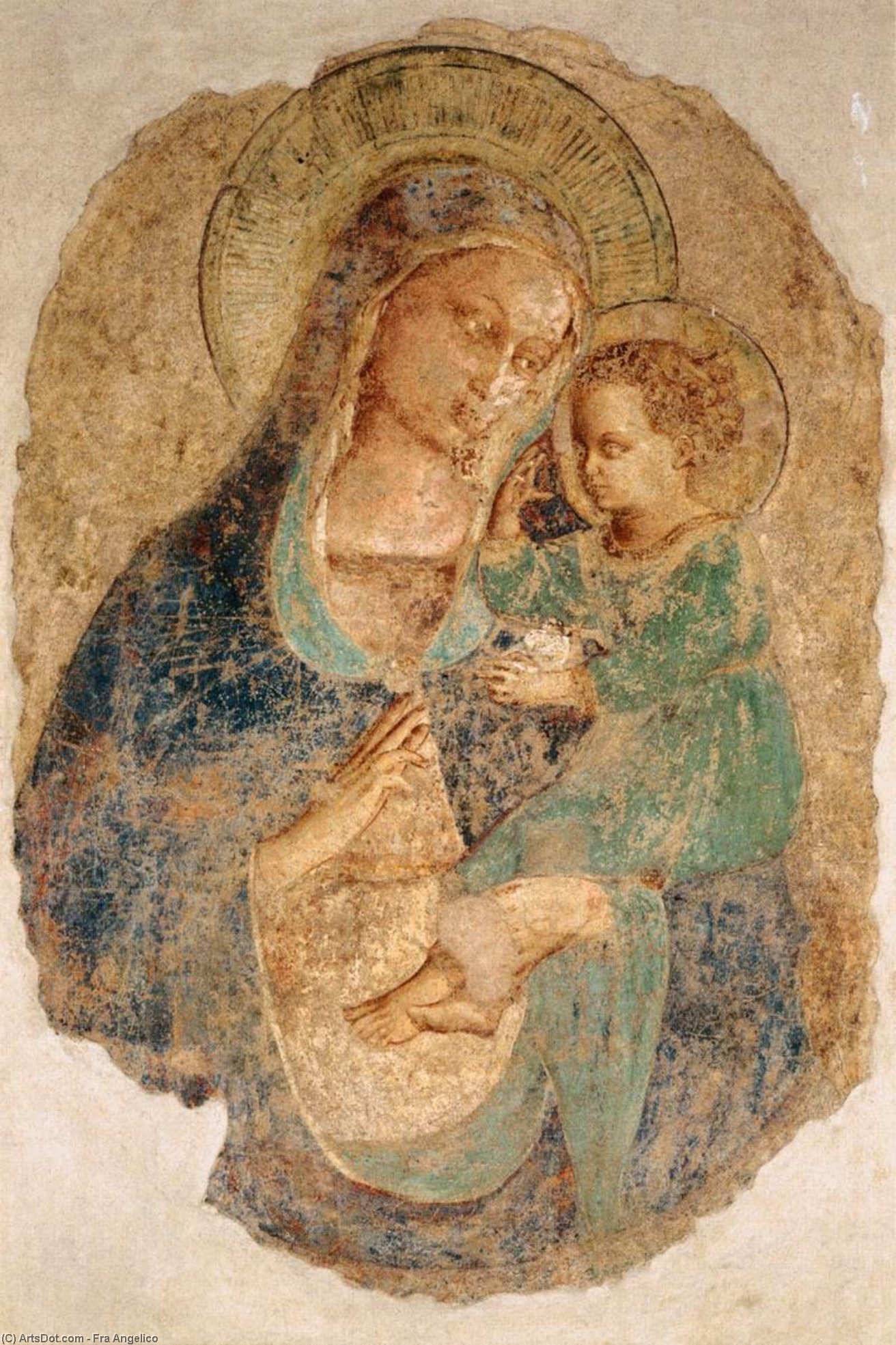Wikioo.org – L'Enciclopedia delle Belle Arti - Pittura, Opere di Fra Angelico - Madonna col Bambino