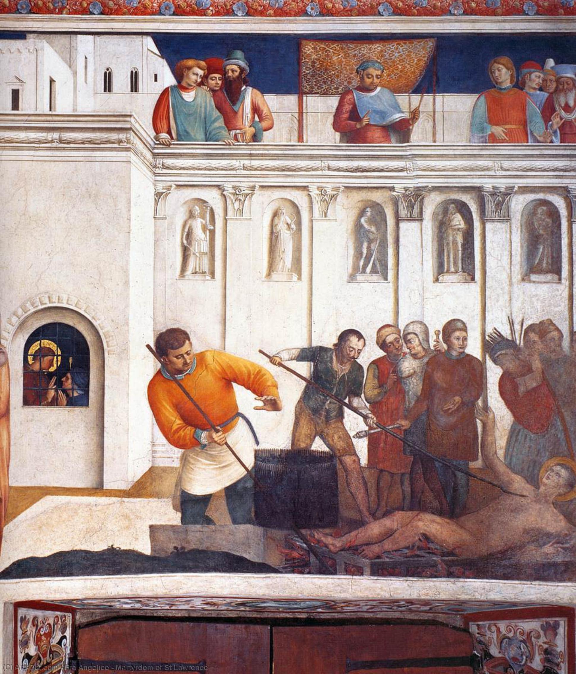 WikiOO.org - Encyclopedia of Fine Arts - Malba, Artwork Fra Angelico - Martyrdom of St Lawrence