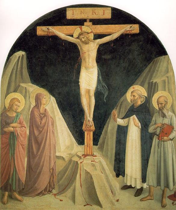 Wikioo.org - The Encyclopedia of Fine Arts - Painting, Artwork by Fra Angelico - Crucified Christ with Saint John the Evangelist