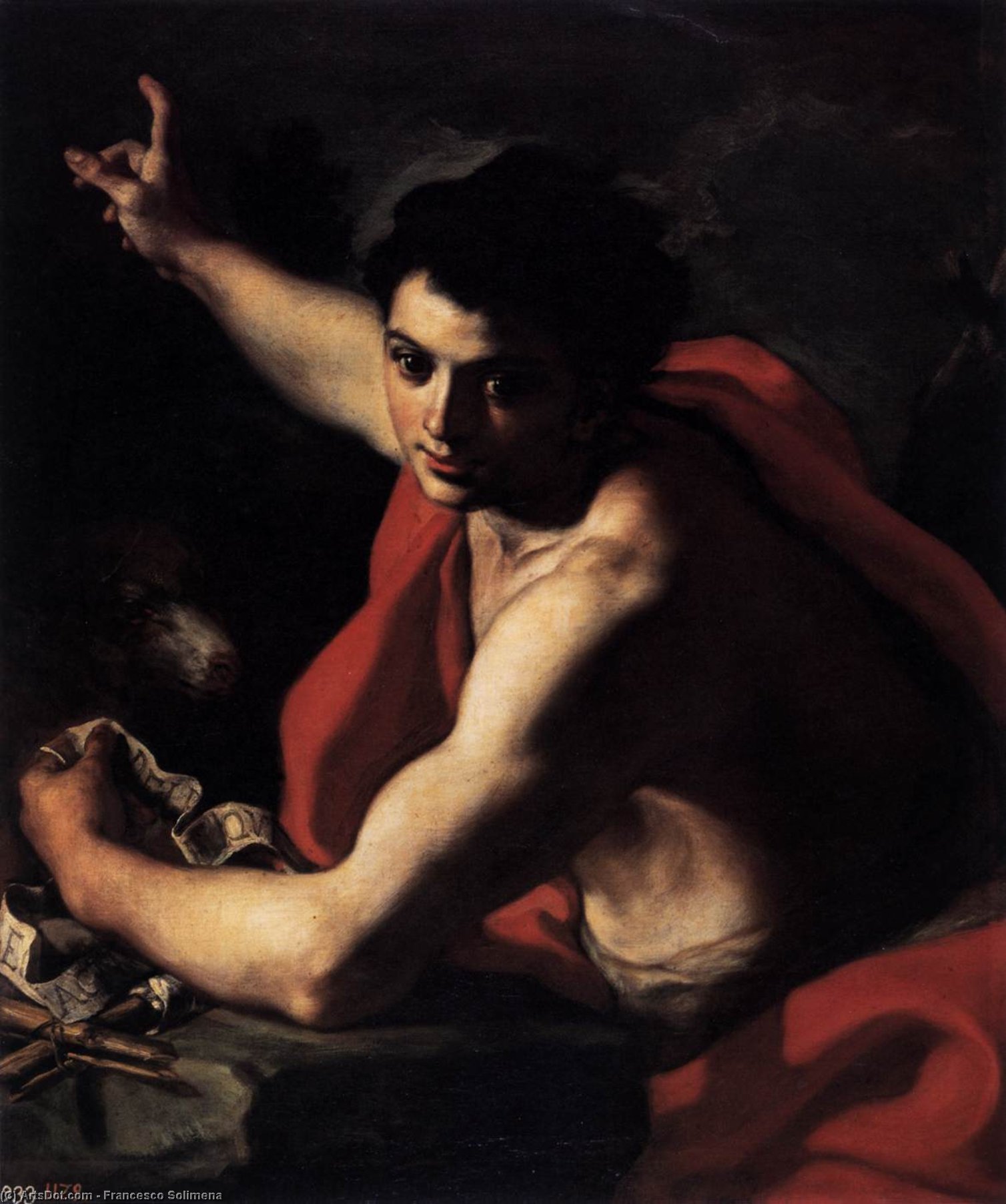 Wikioo.org – L'Encyclopédie des Beaux Arts - Peinture, Oeuvre de Francesco Solimena - r john le baptiste