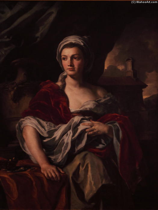 Wikioo.org - The Encyclopedia of Fine Arts - Painting, Artwork by Francesco Solimena - Portrait of a Woman