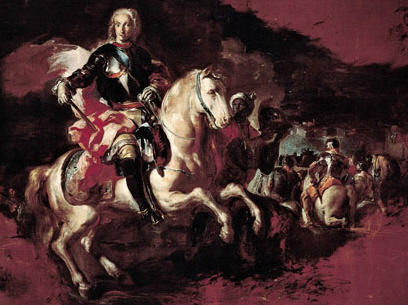 Wikioo.org - The Encyclopedia of Fine Arts - Painting, Artwork by Francesco Solimena - Triumph of Charles III at the Battle of Velletri
