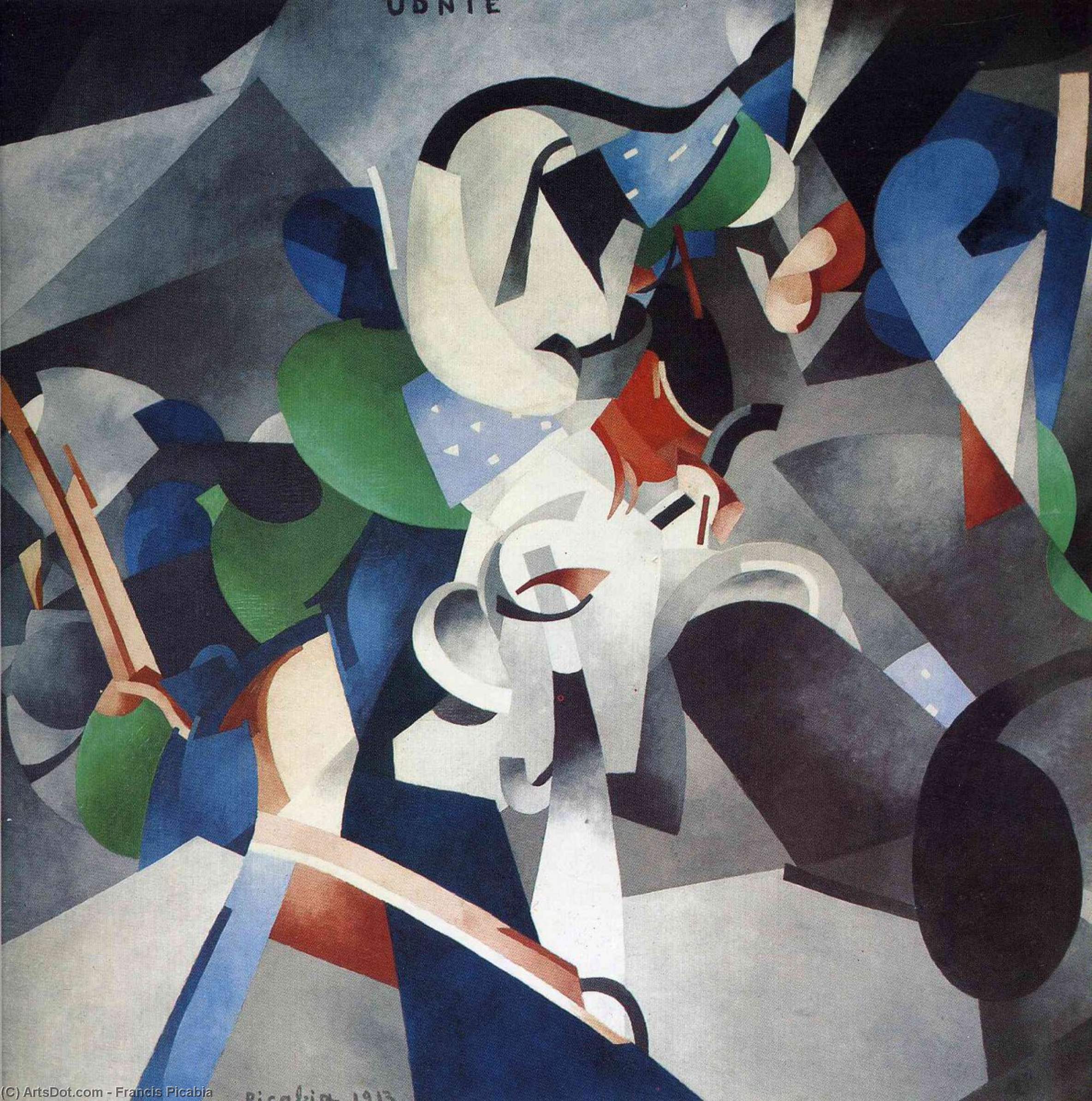 Wikioo.org - The Encyclopedia of Fine Arts - Painting, Artwork by Francis Picabia - Udnie, Young American Girl