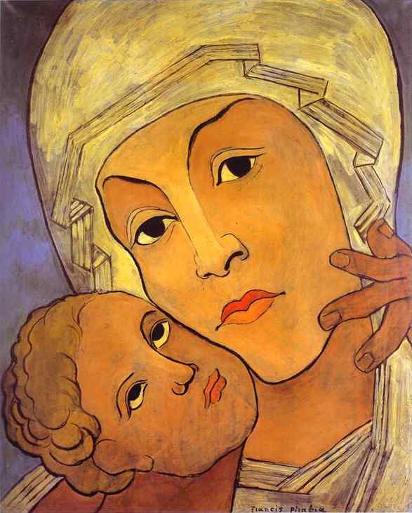 Wikioo.org - สารานุกรมวิจิตรศิลป์ - จิตรกรรม Francis Picabia - Virgin with Infant