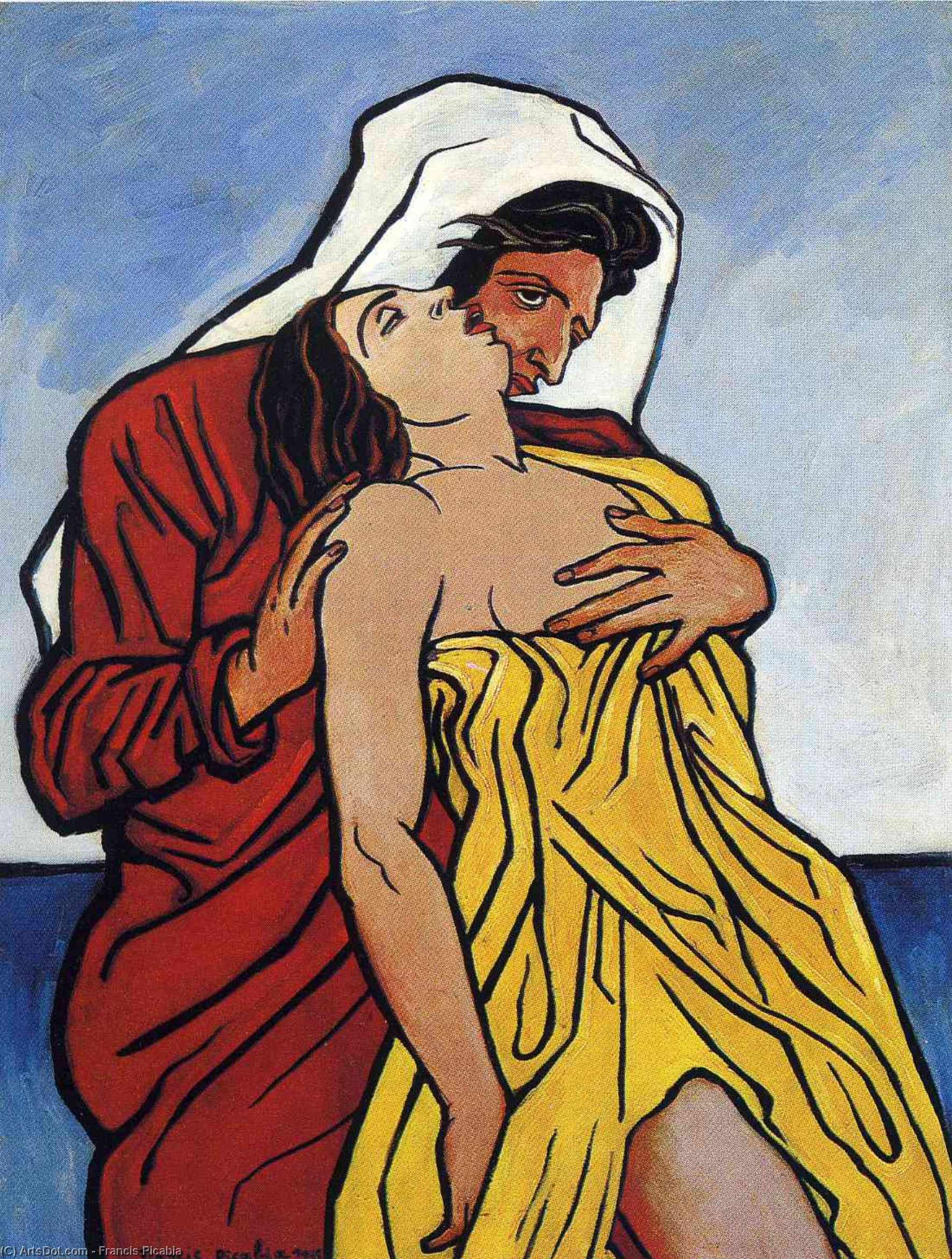 Wikioo.org - The Encyclopedia of Fine Arts - Painting, Artwork by Francis Picabia - Man and woman by the sea