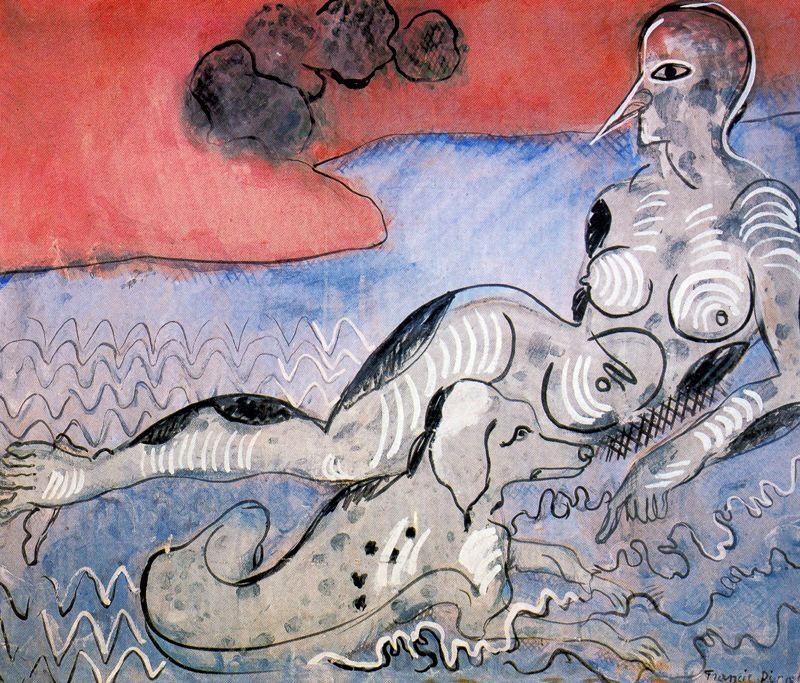 Wikioo.org - Die Enzyklopädie bildender Kunst - Malerei, Kunstwerk von Francis Picabia - Frau mit Hund