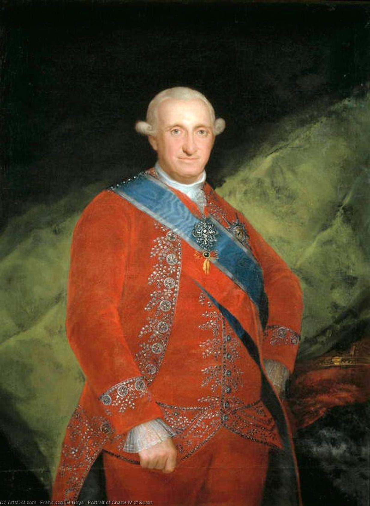 Wikioo.org - The Encyclopedia of Fine Arts - Painting, Artwork by Francisco De Goya - Portrait of Charle IV of Spain