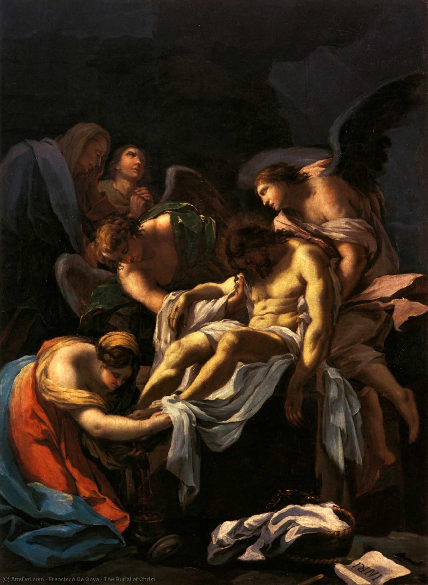 WikiOO.org - 百科事典 - 絵画、アートワーク Francisco De Goya - 埋葬 の キリスト