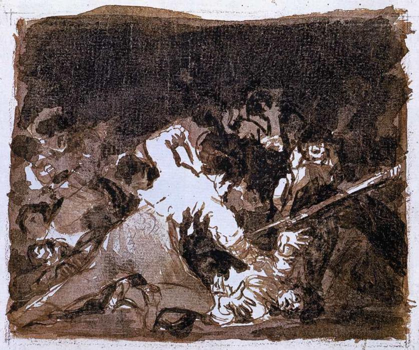 WikiOO.org - Encyclopedia of Fine Arts - Maleri, Artwork Francisco De Goya - War scene