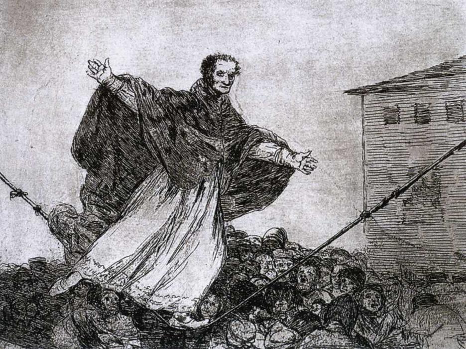 WikiOO.org - Encyclopedia of Fine Arts - Festés, Grafika Francisco De Goya - May the rope break