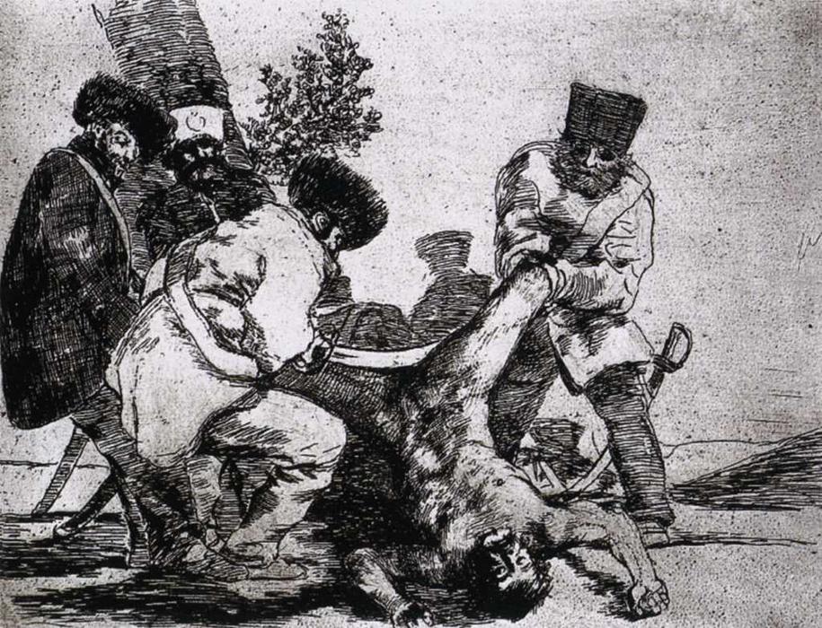 WikiOO.org - Enciklopedija likovnih umjetnosti - Slikarstvo, umjetnička djela Francisco De Goya - What more can one do?