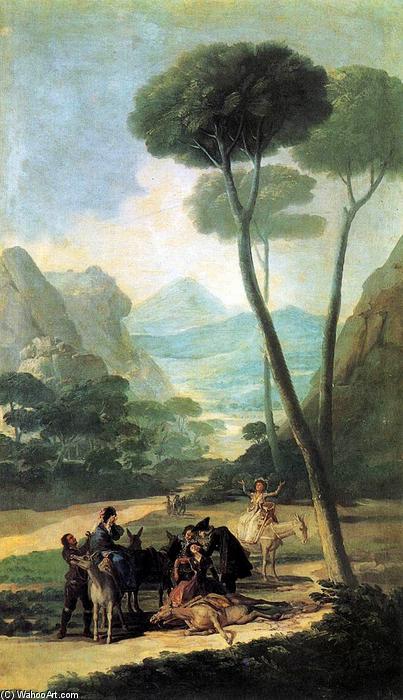 WikiOO.org - Enciclopedia of Fine Arts - Pictura, lucrări de artă Francisco De Goya - The Fall or The Accident