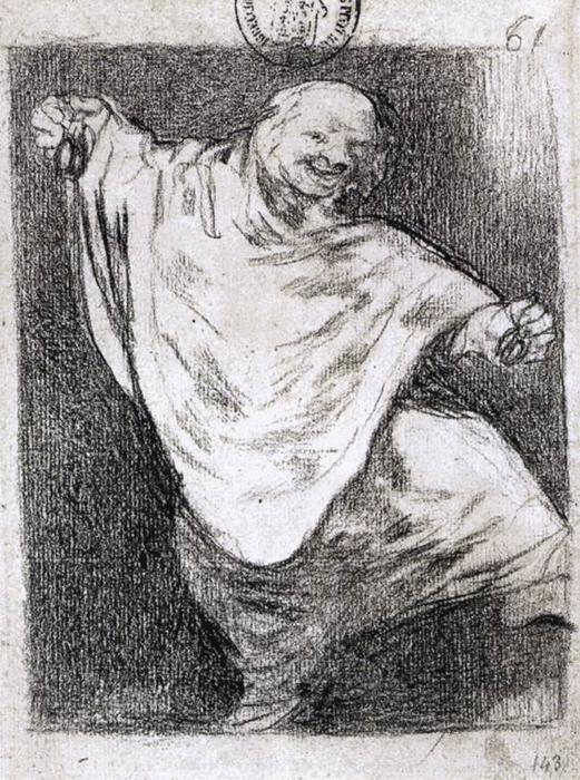 Wikioo.org - The Encyclopedia of Fine Arts - Painting, Artwork by Francisco De Goya - Phantom Dancing with Castanets