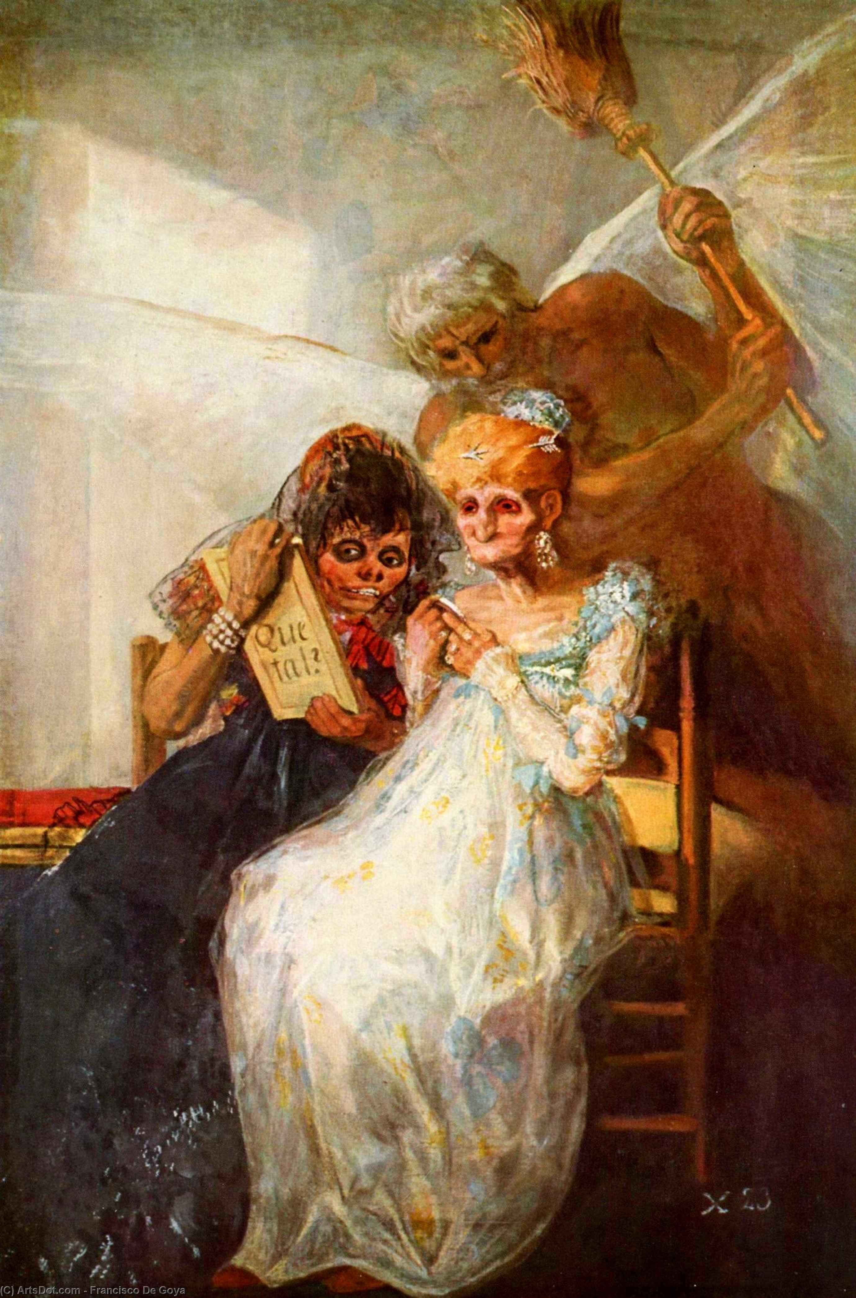 Wikioo.org – La Enciclopedia de las Bellas Artes - Pintura, Obras de arte de Francisco De Goya - tiempo de viejo mujeres