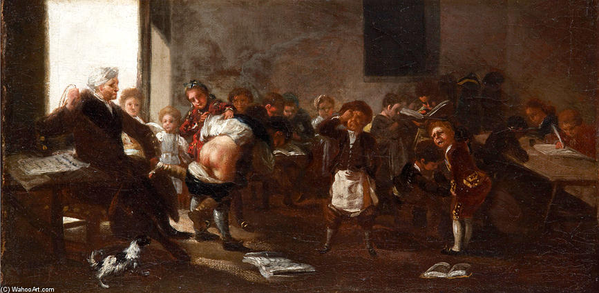 Wikioo.org - Encyklopedia Sztuk Pięknych - Malarstwo, Grafika Francisco De Goya - The school scene