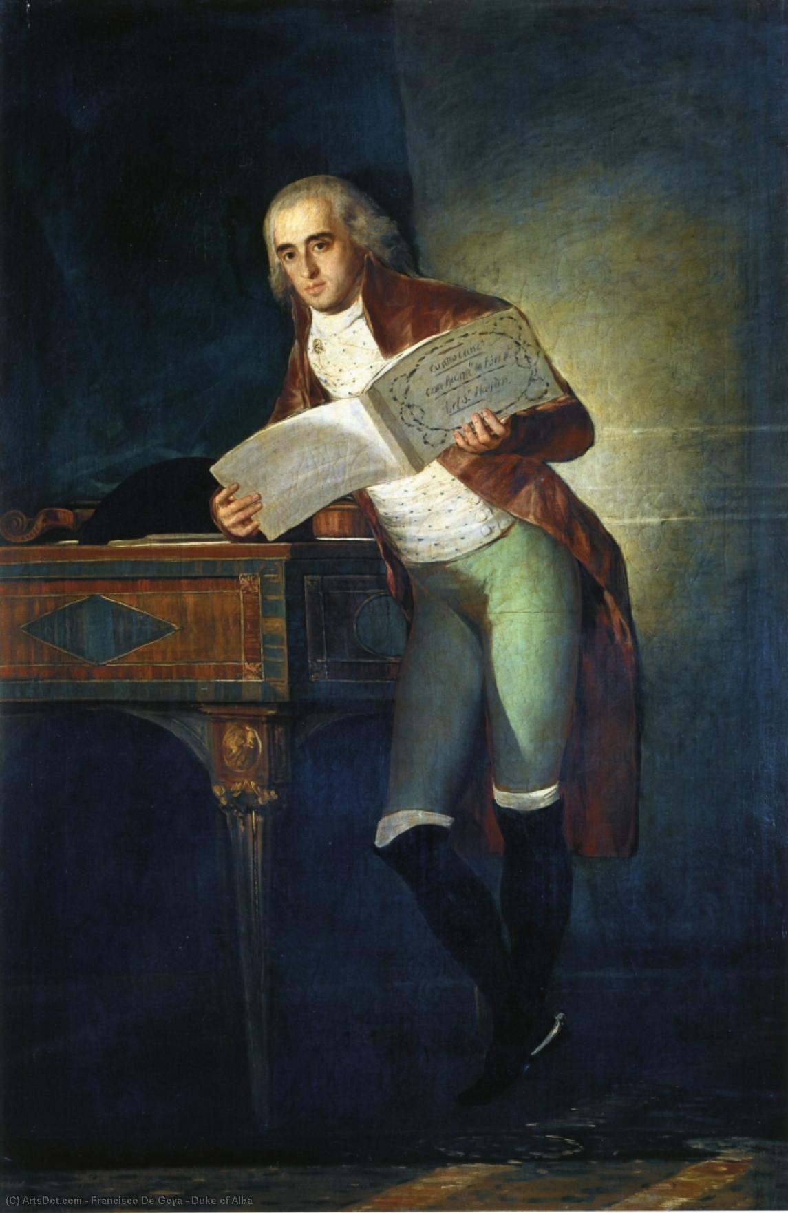 Wikioo.org - The Encyclopedia of Fine Arts - Painting, Artwork by Francisco De Goya - Duke of Alba