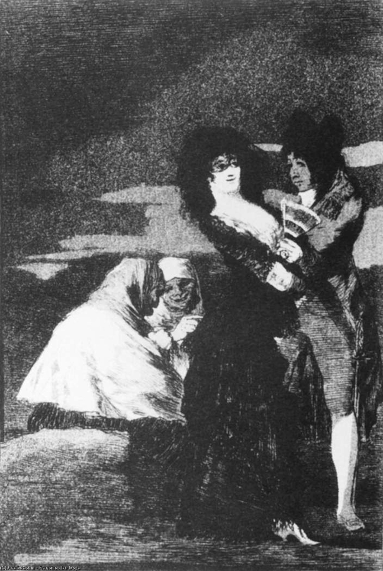 Wikioo.org - The Encyclopedia of Fine Arts - Painting, Artwork by Francisco De Goya - Birds of a Feather