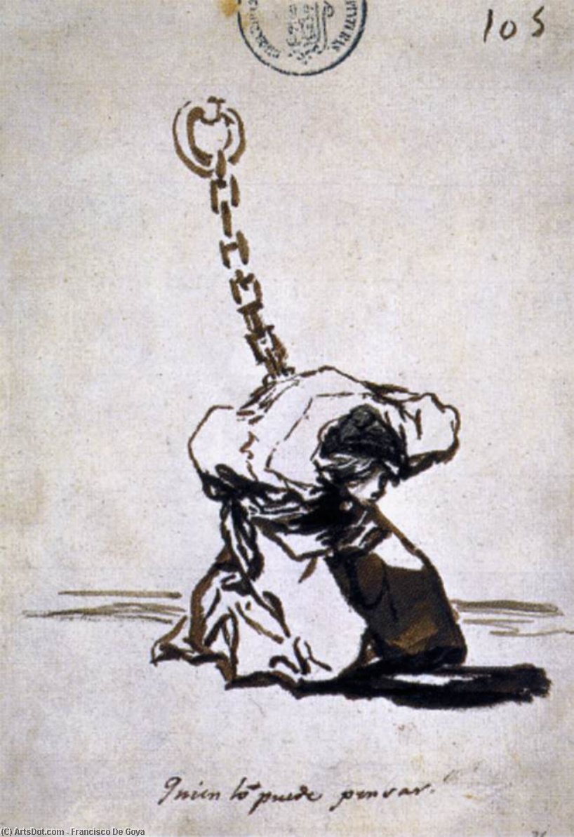 Wikoo.org - موسوعة الفنون الجميلة - اللوحة، العمل الفني Francisco De Goya - Who Can Think of It?