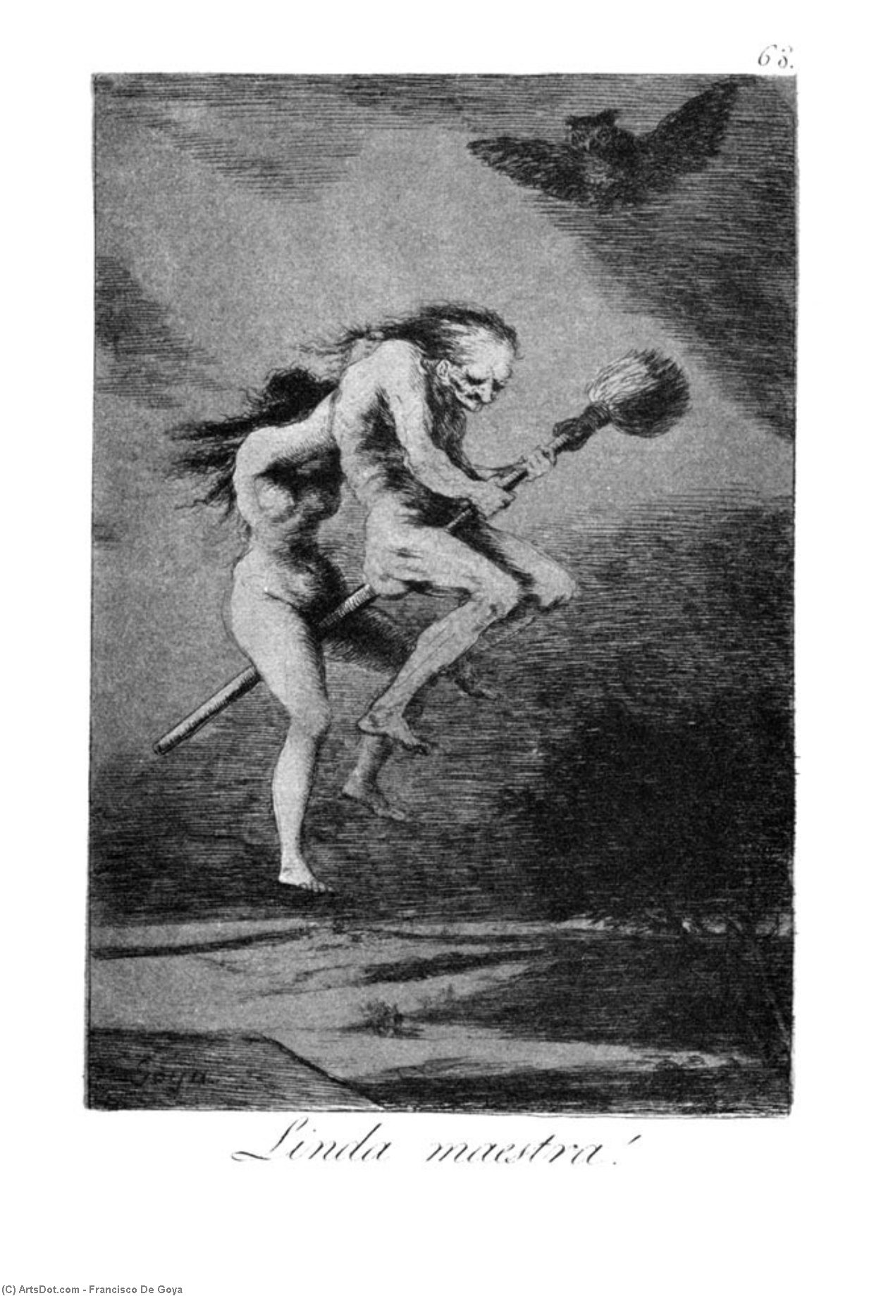 WikiOO.org - Encyclopedia of Fine Arts - Schilderen, Artwork Francisco De Goya - Pretty teacher