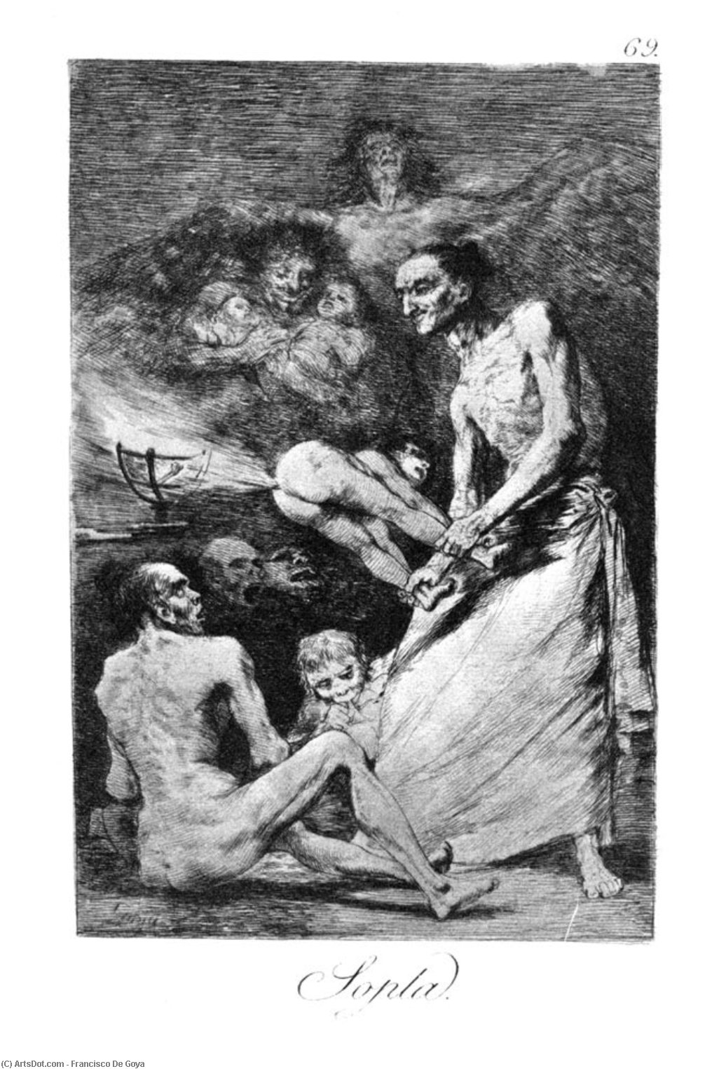 WikiOO.org - אנציקלופדיה לאמנויות יפות - ציור, יצירות אמנות Francisco De Goya - Blow