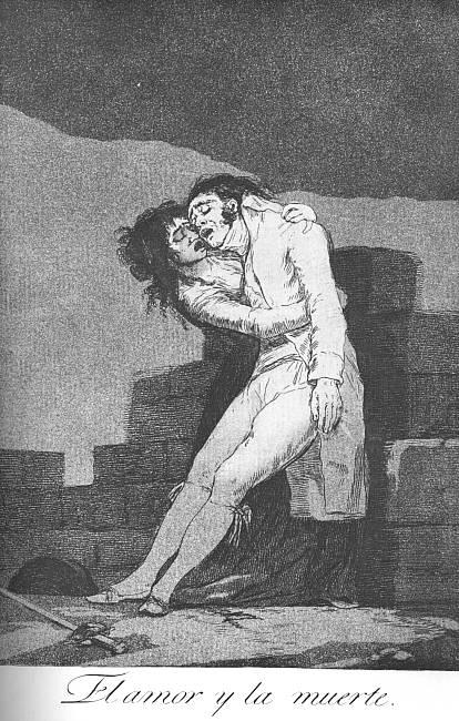 Wikioo.org - The Encyclopedia of Fine Arts - Painting, Artwork by Francisco De Goya - Love and Death