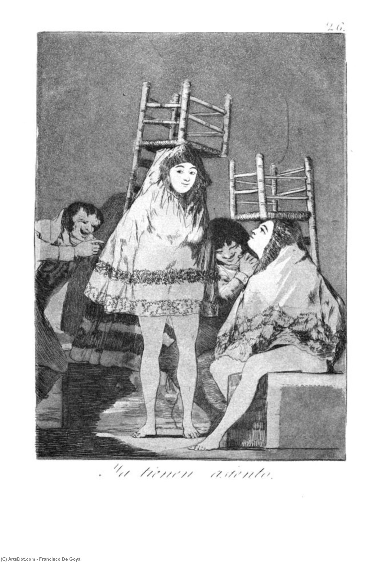 WikiOO.org - Енциклопедия за изящни изкуства - Живопис, Произведения на изкуството Francisco De Goya - Now they are sitting well