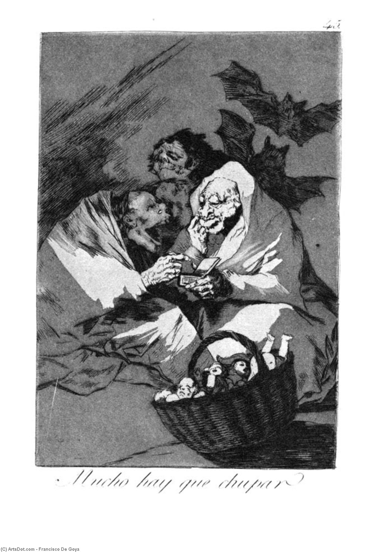 WikiOO.org - Энциклопедия изобразительного искусства - Живопись, Картины  Francisco De Goya - Существует много сосать