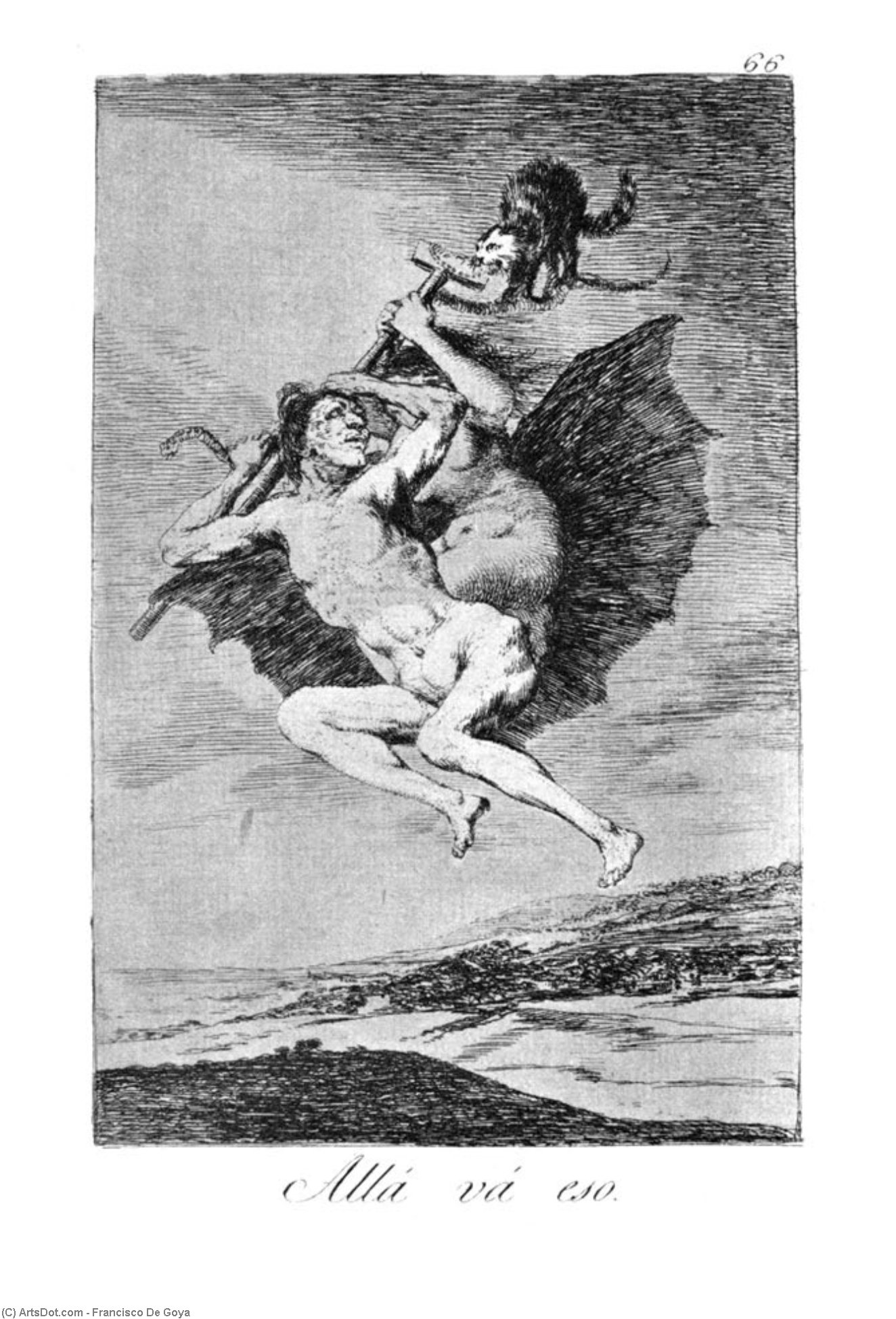 Wikioo.org - The Encyclopedia of Fine Arts - Painting, Artwork by Francisco De Goya - There it goes