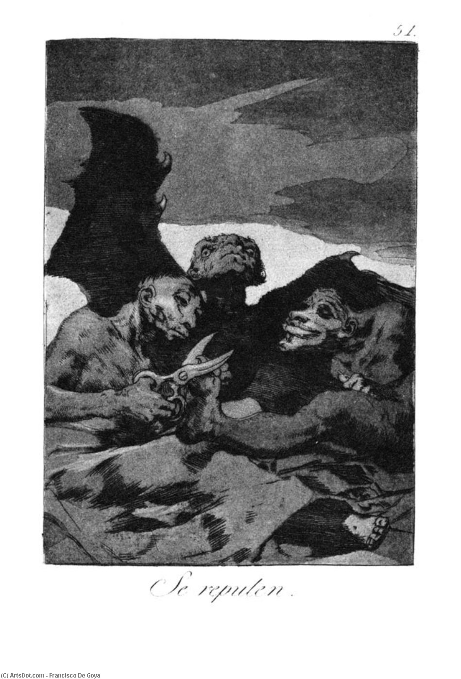 WikiOO.org - Encyclopedia of Fine Arts - Maleri, Artwork Francisco De Goya - They spruce themselves up