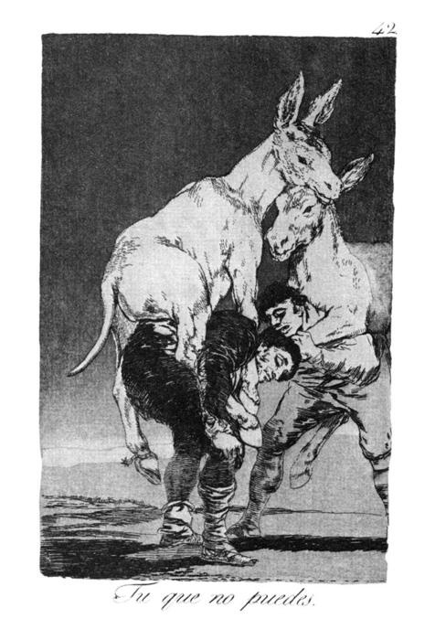 WikiOO.org - Encyclopedia of Fine Arts - Lukisan, Artwork Francisco De Goya - They who Cannot