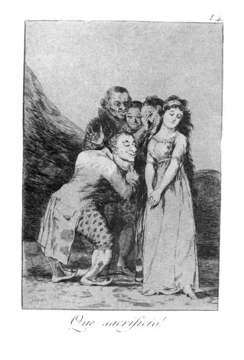WikiOO.org - Εγκυκλοπαίδεια Καλών Τεχνών - Ζωγραφική, έργα τέχνης Francisco De Goya - What a sacrifice!