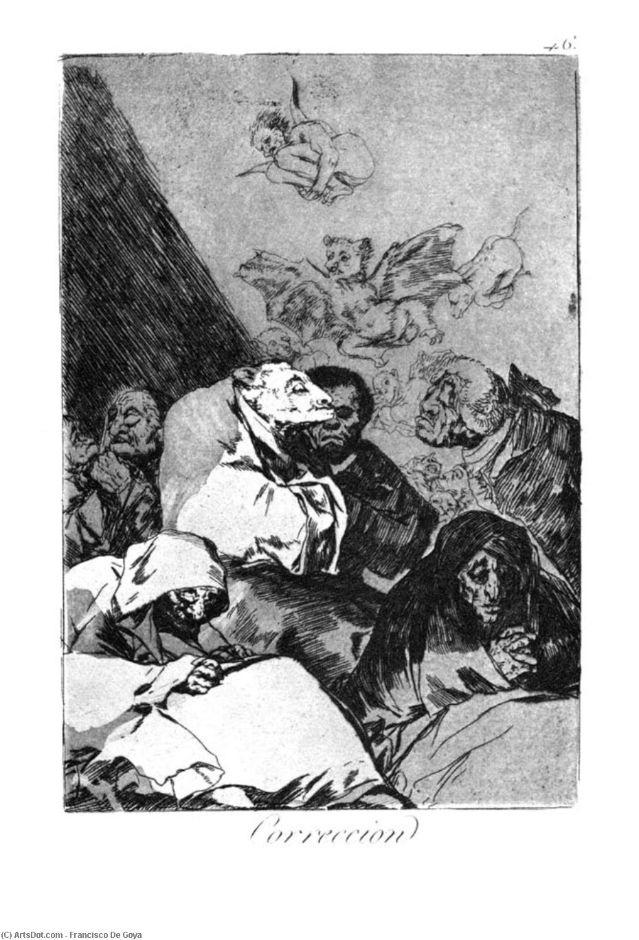 WikiOO.org - Encyclopedia of Fine Arts - Lukisan, Artwork Francisco De Goya - Correction